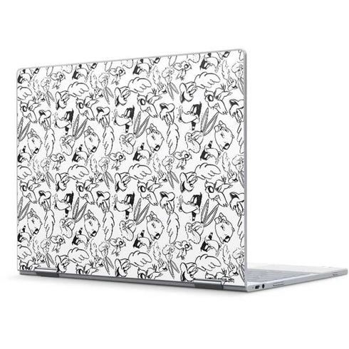 Looney Tunes Looney Squad Black and White Grid Pixelbook Skin